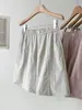 Shorts Casuais Leves Funcionais Finos Secagem Rápida Feminino Verão Cintura Alta Linha A Perna Larga Estilo Coreano Calças de Cinco Pontos Calças de Comprimento Médio