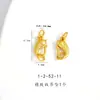 Colgante de Peces Dorados Koi de Buena Suerte en Oro de Arena Vietnamita de Larga Duración con Agujero para Accesorios DIY Cuerda para Pulseras