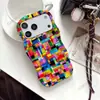 Mosaico Retro Cuadros Contrastantes Manzana 18Promax Funda de Teléfono Brillante Cubierta de Doble Capa Anti-Caídas Iphone14Pm