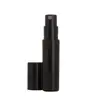 Negro 3ml portátil mini sub-botella de perfume prueba botella pequeña de spray botella tipo pluma de perfume hebilla de plástico botella vacía