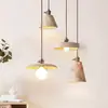 Lámpara colgante vintage para mesita de noche, color crema, estilo japonés wabi-sabi, lámpara colgante retro de travertino amarillo para recibidor, pasillo, comedor