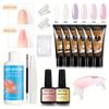Set de Manicura para Principiantes Transfronterizo Juego Completo de Pegamento de Extensión de Cristal para el Hogar Lámpara de Fototerapia de Secado Rápido Nuevo Producto Recomendado por el Gerente de la Tienda