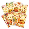 Xq102 Cuaderno de Espiral Acción de Gracias Calabaza Hoja de Arce Bolsillo Decorativo Diario Estudiante Vertical Plegable Portátil Cuaderno de Hojas Sueltas