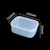 Caja para Conservar Fresco Caja Transparente de Plástico Caja Rectangular de Grado Alimenticio Caja de Almacenamiento Sellada Refrigerada Caja de Almacenamiento Comercial con Tapa