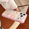 Ilustración linda de cordero estilo coreano, adecuada para funda de teléfono Apple 18pm, iPhone 17 con marco rosa, 16 funda blanda, 15 funda mate