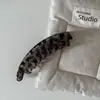 Grampo de Cabelo Banana Retrô Estampa de Leopardo para Mulheres, Presilha Vertical Torcida para Rabo de Cavalo de Alta Qualidade, Elegante, Presilha para Volume de Cabelo na Parte de Trás da Cabeça, Acessório de Cabelo