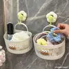 Cesta colgante pequeña multifuncional para inodoro, baño, residuos, lavado de toallas, cesta de almacenamiento para cocina, dormitorio, mesita de noche, cesta colgante de pared