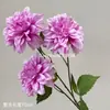 Dália Artificial de Três Cabeças Dália de Casamento Pendente de Teto Arranjo de Flores para Corredor Vaso Decorativo Exibição de Flores