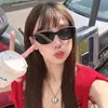 Óculos de sol estilo europeu e americano de metal de peça única olho de gato femininos retrô de alta qualidade para afinar o rosto redondo populares online moda óculos de sol da moda