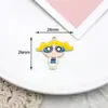 Meninas Superpoderosas Liga de Zinco Esmalte Acessórios DIY Desenho Animado Japonês Anime Fofo Versão Q Pingente Colar Charme