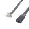 Tipo C 90 Grados Clip Trasero Macho a Tipo C Hembra Recto Fpc Cable Flexible Adaptador Macho a Hembra