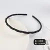 Pinza para el cabello con borde fino estilo coreano, cara retorcida, para lavar la cara, con dientes, diadema antideslizante, diadema de color puro, linda niña, mate, esmerilado