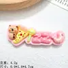 Juguete de Comida de Dibujos Animados Serie Polvo de Cuero Pequeño Marca de Personajes Accesorios de Resina Pegamento de Crema DIY Funda de Teléfono Móvil Colgante de Llavero Piezas de Material