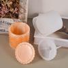 Yu Meiren diy Cristal epoxi Estilo europeo Romano relieve Tanque de almacenamiento Corte yeso Caja de almacenamiento Molde de silicona