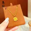 Loja de Ouro Mesmo Estilo Colar de Patinha de Gato Banhado a Ouro Pingente Escovado Corrente para Clavícula Feminina Moda High-End Atacado