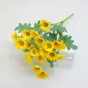 Simulação de camomila, margarida, flor falsa, decoração de sala de estar, mesa, buquê de flores falsas, enfeites florais, adereços para fotos