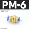 Enchufe Rápido Neumático Pm Conector Rápido Placa de Hilos a Través de Placa Rosca Externa Recto a Través Pm-4 6 8 10 12