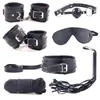Accesorios Sexuales Sm para Adultos, Juguetes Sexuales Alternativos de Bondage, Herramientas de Tortura para Coqueteo y Entrenamiento de Parejas, Juego de Siete Piezas, Modelo de Cuero Peludo