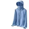 Roupa de Proteção Solar de Seda de Gelo Masculina 2025 Nova Roupa de Verão Masculina Anti-UV Respirável Fina Casaco para Pesca ao Ar Livre Proteção Solar