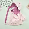 Jaqueta Feminina Primavera 2025 Nova Cor Color-Blocking Contraste de Cores para Crianças Maiores Jaqueta Casual Fina de Primavera Roupa de Primavera