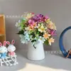 Ramo de Flores Artificiales 18 Cabezas Pintura al Óleo Lirio Flores Falsas Flores Artificiales Decoración del Hogar Lirio Artificial Adornos de Flores Falsas