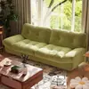 Sofá de Nube Minimalista Moderno Sala de Estar Hogar Apartamento Pequeño Sofá Perezoso Lujo Ligero Celebridad de Internet Estilo Crema Sofá de Tela