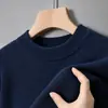 Suéter Masculino Jiaxing Puyuan Gola Alta Meia Outono/Inverno Casual Camada Base Tricô Roupas de Fio Masculinas Dropshipping