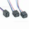 Socket Hembra Tipo C LN-009 4 Pines Impermeable Moldeado por Inyección Longitud de Cable 24AWG 150MM con Cable Pelado al Final