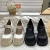 Populares Zapatos Mary Jane de Suela Gruesa para Aumentar la Altura para Mujer, Nuevo Estilo Primavera 2026, Dulces Zapatos de Cuero Versátiles con Punta Redonda que Combinan con Faldas