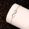 Pulsera de Amazon transfronteriza nueva con colgante de circonita incrustada de 8 palabras para mujer, diseño simple, pulsera de moda elegante