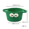 Cesta de armazenamento tecida com corda de algodão personalizável com alça, item essencial para dormitório, cesta organizadora de mesa de desenho animado