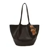 Bolsa Tote Retrô Simples de Grande Capacidade Estilo Coreano Feminina Nova Bolsa 2026 Bolsa Feminina para Uso Diário Ombro Único Sob o Braço