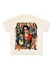 Camiseta Estampada Retro Americana de Bruno Mars Manga Corta Cuello Redondo Sudadera con Capucha Algodón 250g