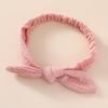 Diadema de Orejas de Conejo de Algodón Puro Diadema Anudada de Fontanela para Niñas Europeas y Americanas Diadema de Ala Ancha para Bebé Lazo para Niños Diadema para Niños