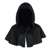 Capa da Morte Halloween Medieval Adulto Freira Curta com Capuz Manto Fantasia Mago Fantasma Masculino e Feminino Roupas