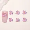 Accesorios de Arte para Uñas de Dibujos Animados de Abejitas Coloridas, Resina Luminosa, Pequeños Accesorios de Resina Lindos Tridimensionales, Accesorios para Uñas de Bricolaje