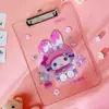 Mijia Mascota Linda Milo Dibujo Animado Transparente Tablero A4 Carpeta Clip Tablero de Escritura Bloc para Exámenes Estudiantiles Carpeta de Oficina