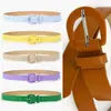 Cinturón delgado de color caramelo estilo coreano para mujer, versátil y moderno, adecuado para combinar con jeans y vestidos, cadena decorativa para la cintura, simple y de alta gama