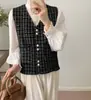 Chaleco de Punto Trenzado Retro, Chaleco Corto Suéter Chaqueta para Mujer, Chaleco de Punto sin Mangas con Cuello en V para Primavera y Otoño