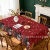 Exclusivo transfronterizo, popular mantel navideño con estampado de flor de Nochebuena de alta definición, mantel decorativo festivo, serie para el hogar, en stock