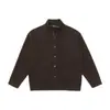 Yidao Roupas Vintage 2026 Outono Novo Retrô Japonês Simples Cor Sólida Estilo Old Money Cardigã Moletom Solto com Botões para Homem