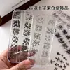 Acessório de Nail Art Cruz de Liga de 12 peças, Novo Rebite Metálico Estilo Punk Prata Antiga Decoração de Unha