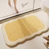 Alfombrillas de Baño Gruesas Absorbentes de Agua Antideslizantes Suaves Imitación Cachemir Dopamina Alfombrillas de Baño Fáciles de Cuidar en Casa