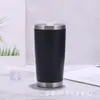 Vaso Amazon transfronterizo de 20 oz de acero inoxidable de doble capa para coche, vaso para helado, vaso para café para llevar, vaso portátil con pajilla