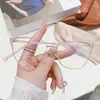 Armazón de Gafas de Ojo de Gato de Moda Transfronterizo para Mujer Estilo Europeo y Americano Moderno con Decoración de Pedrería Armazón de Gafas Comercio Exterior Gafas Fotocromáticas Anti-Luz Azul