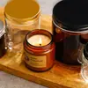 Venta al por mayor Lata Marrón Vacía para Vela Perfumada de 250 ml Portavelas de Vidrio de Boca Ancha Grande para Velas Hechas a Mano Botella Vacía