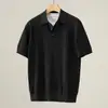 Polo de punto para hombre de manga corta con cuello camisero, anti-rayas, estilo old money, camiseta de negocios para verano, venta al por mayor de fábrica transfronteriza