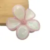 Pinza para el pelo grande de flor de plumeria para mujeres con cabello grueso, estilo dulce simple y elegante, pinza de tiburón, accesorio floral para el cabello