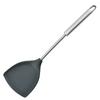 Utensílios de cozinha de silicone, pá de cozinha, panela antiaderente, pá de cozinha, cabo de tubo de aço inoxidável, colher de sopa doméstica, peixe frito, spandler