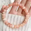 Pulsera de Raíz de Bodhi Desgastada con Gradiente Rosa de Doble Círculo para Mujer, Accesorio de Hilo Manual Artístico para Transmisión en Vivo de Tiktok